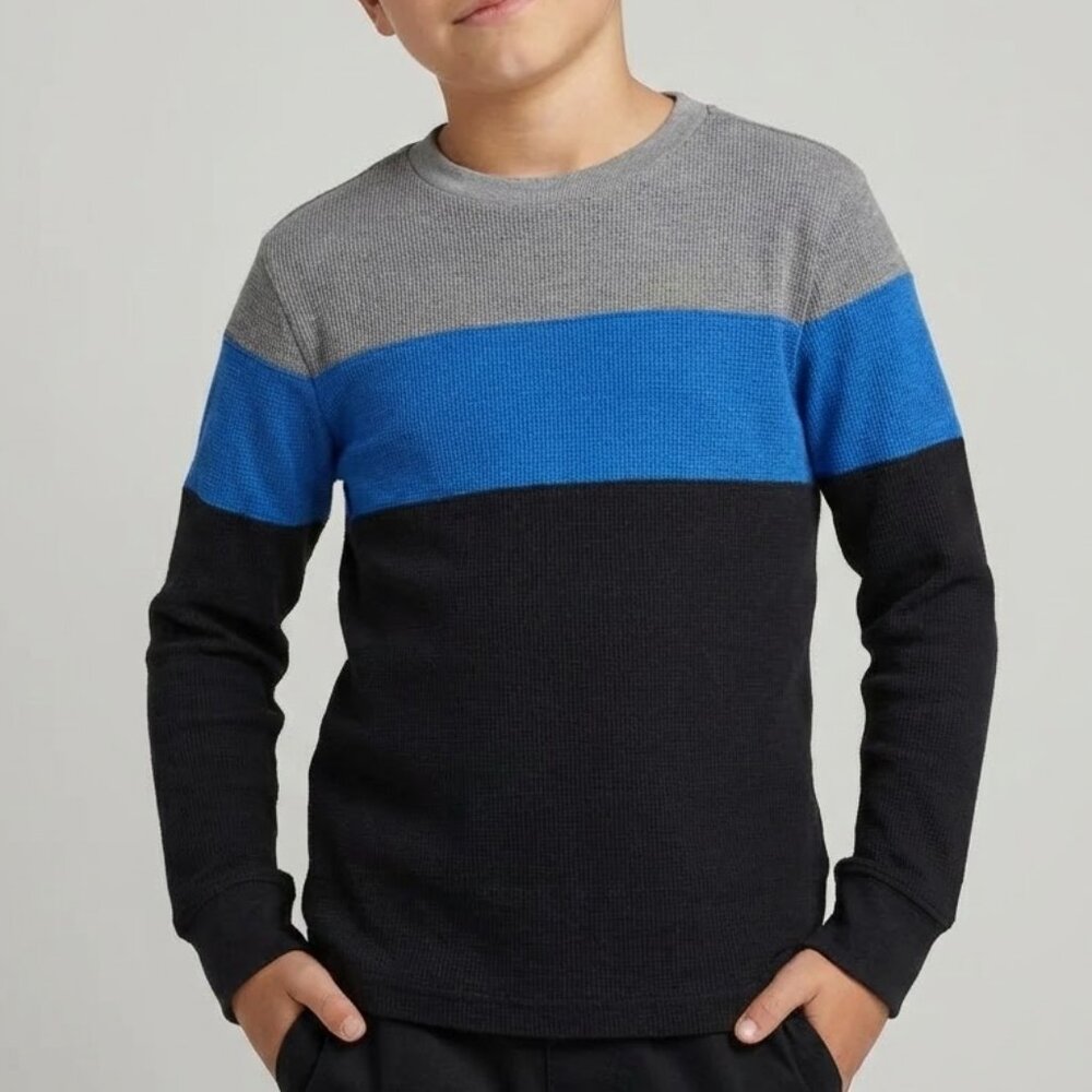 Boys Waffle Knit Thermal Shirt M